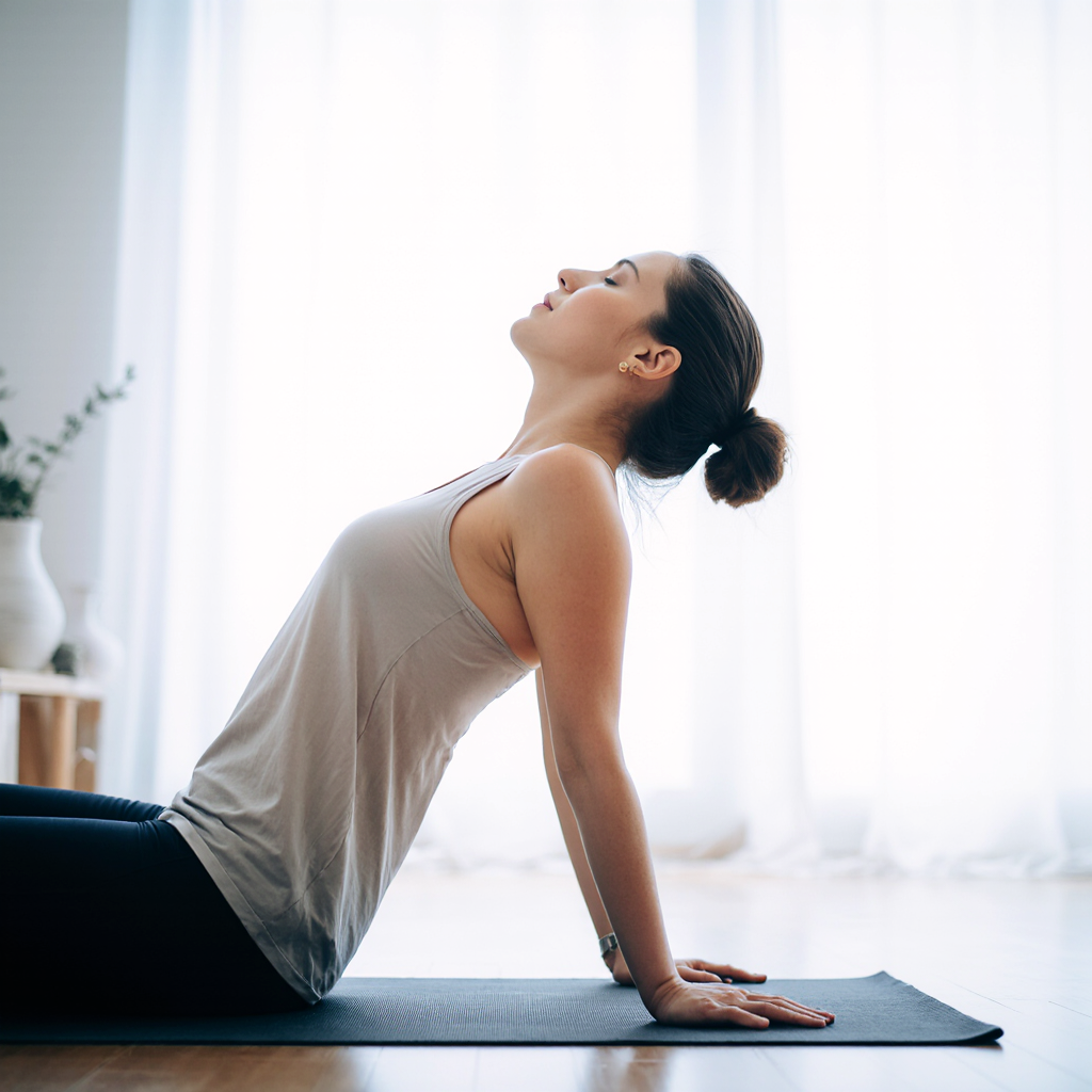 Woman doing gentle Pilates for pain relief